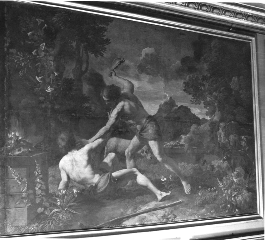 Paesaggio con Caino e Abele - figure di Guillaume Courtois detto Borgognone, Roma